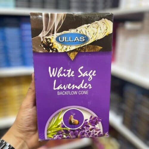 عود خوشبو کننده آبشاری اولاس ullas مدل لوندر وایت سیج ( لوندر مریم گلی ) White Sage Lavender