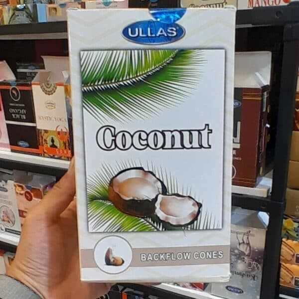 فروش عمده پک 12 عددی عود آبشاری کوکونات ( نارگیل ) Coconut برند اولاس (ULLAS)
