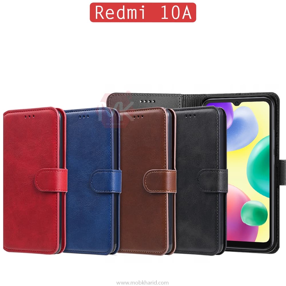 کیف محافظ چرم شیائومی Flip Folio Leather Cover | Redmi 10A