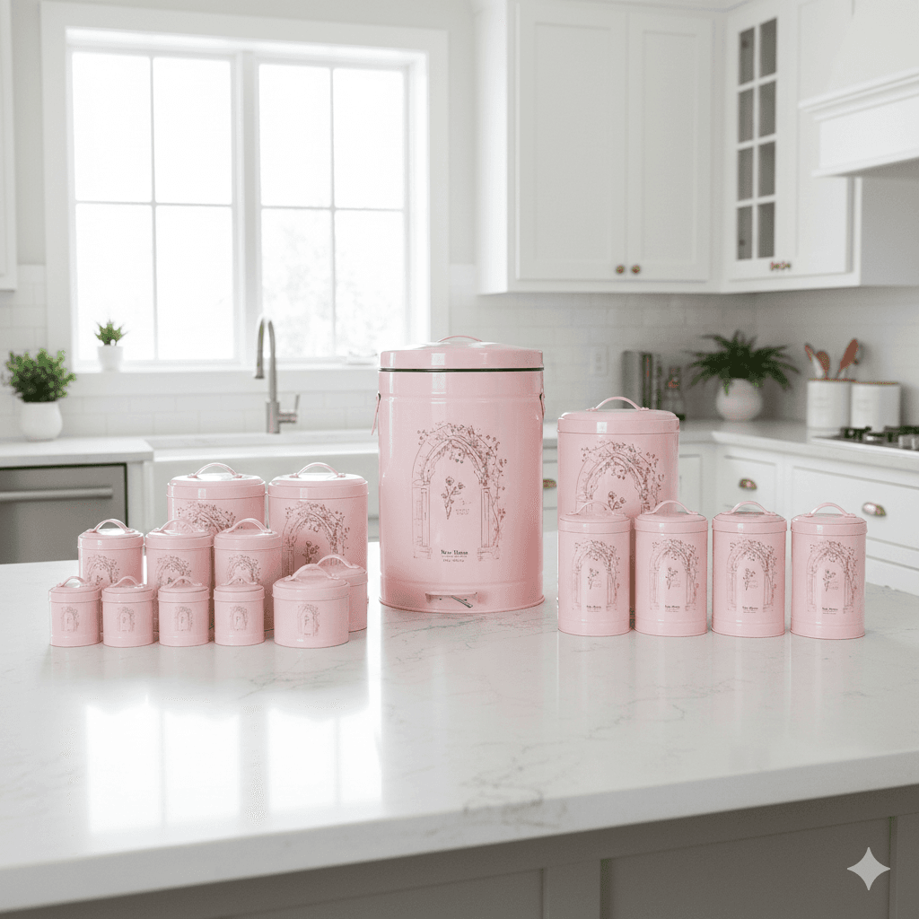 سرویس آشپزخانه 17 پارچه نیوهوم مدل طاق کسری کد NH13-1303P