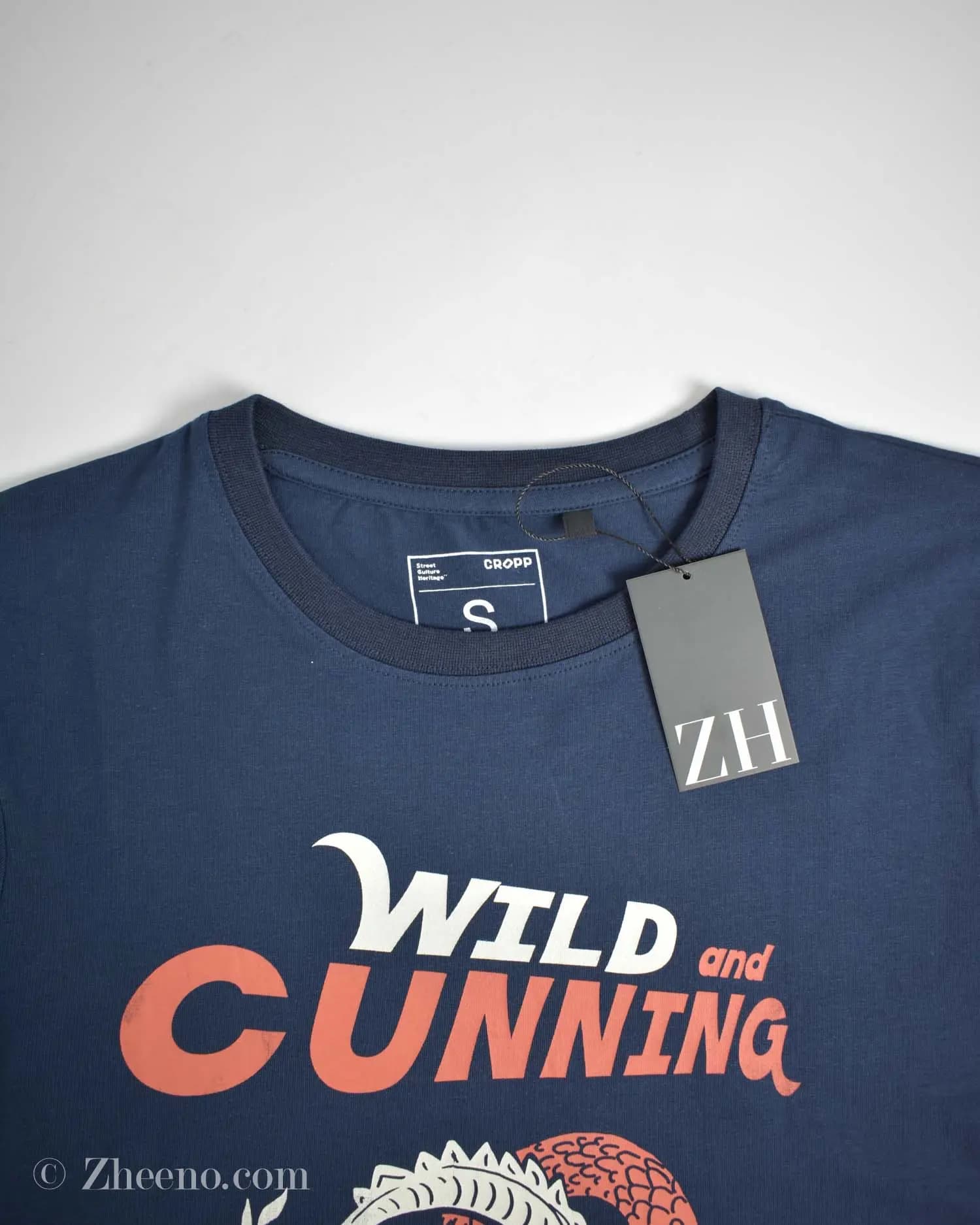 تیشرت نخی سرمه ای Cropp