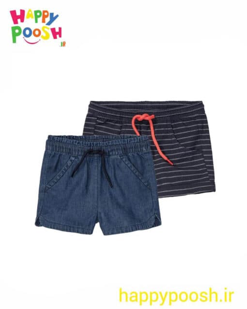 پک دو عددی شلوارک کتان کاغذی برند لوپیلو