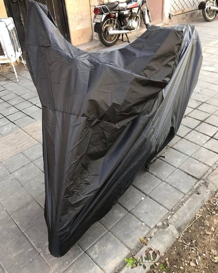 چادر موتور سیکلت شمعی ضد آب مخصوص آیروکس و طرح ایروکس با جای آینه رنگ مشکی کد1