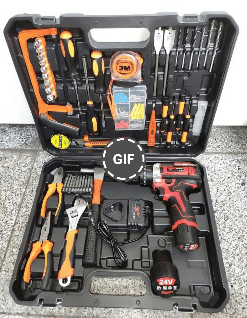 کیت دریل شارژی 24 ولت 100 عددی طرح میلواکی مدل KIT-100