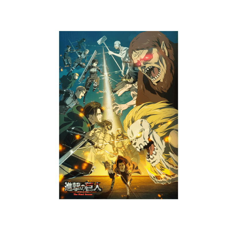متال پوستر انیمه طرح Attack on Titan کد PCD-MB1101