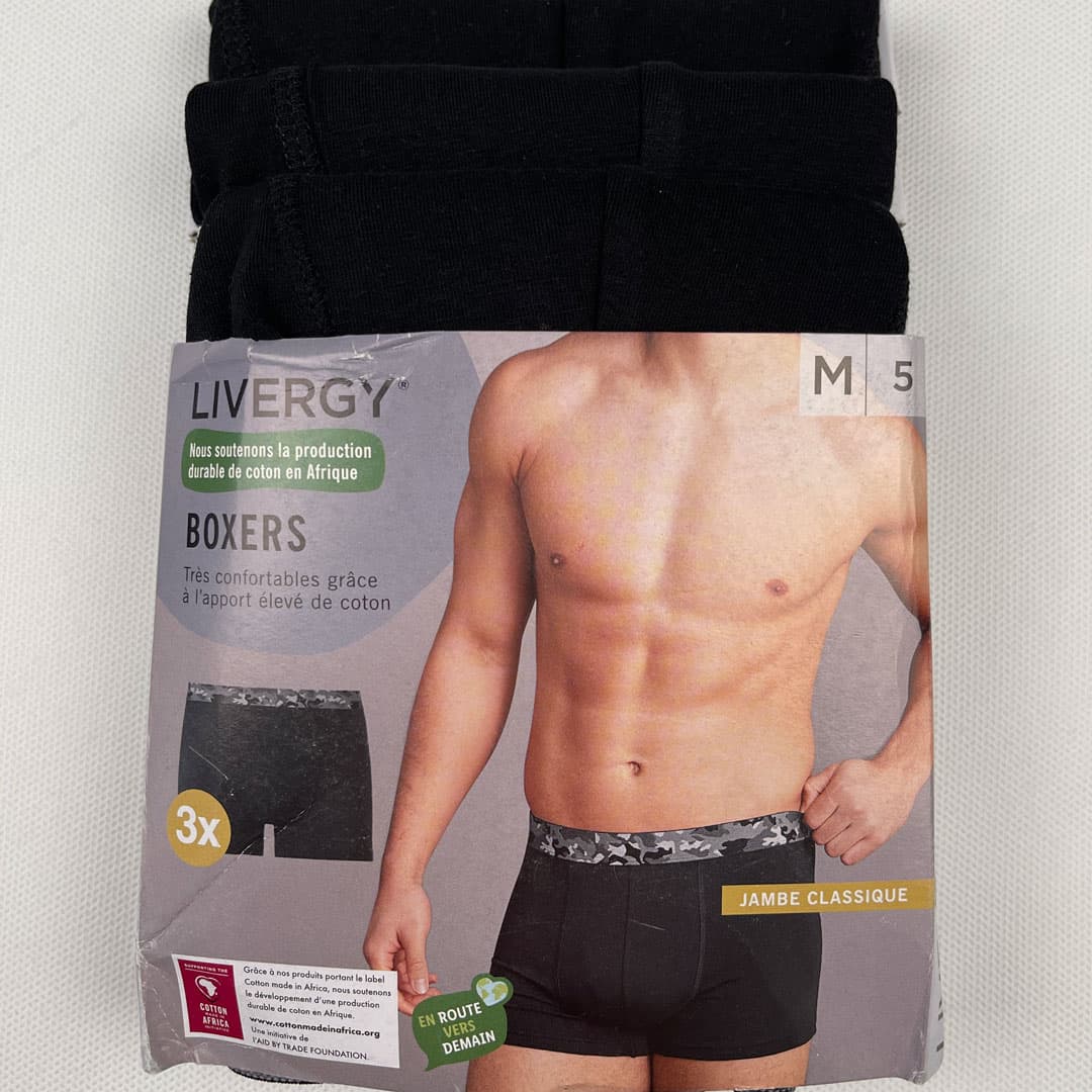 شورت مردانه پادار livergy (پک 3 عددی) کد male1537