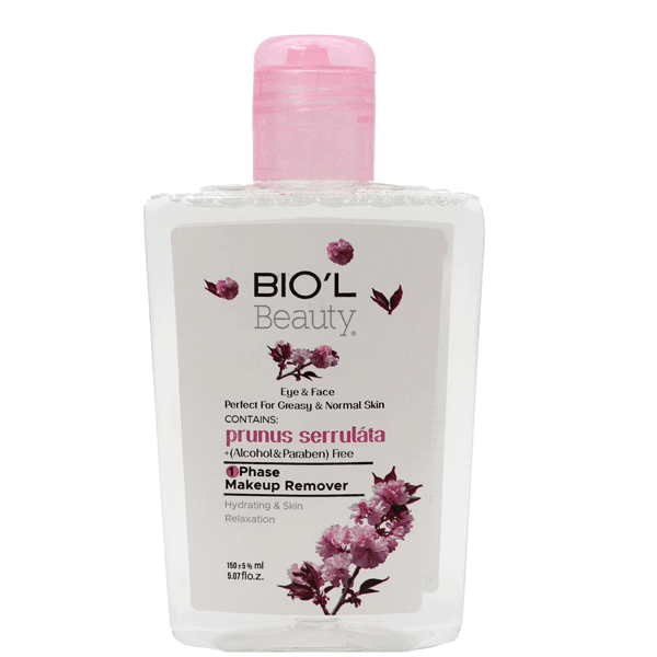 محلول تک فاز پاک کننده آرایش چشم و صورت بیول با عصاره گل پرونوس سرولاتا 150 میلی لیتر