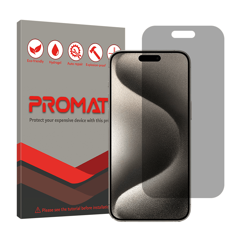 گلس حریم شخصی گوشی اپل iPhone 15 Pro Max مدل Resistant