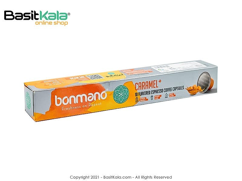 کپسول قهوه اسپرسو کارامل پلاس بسته 10 عددی بن مانو