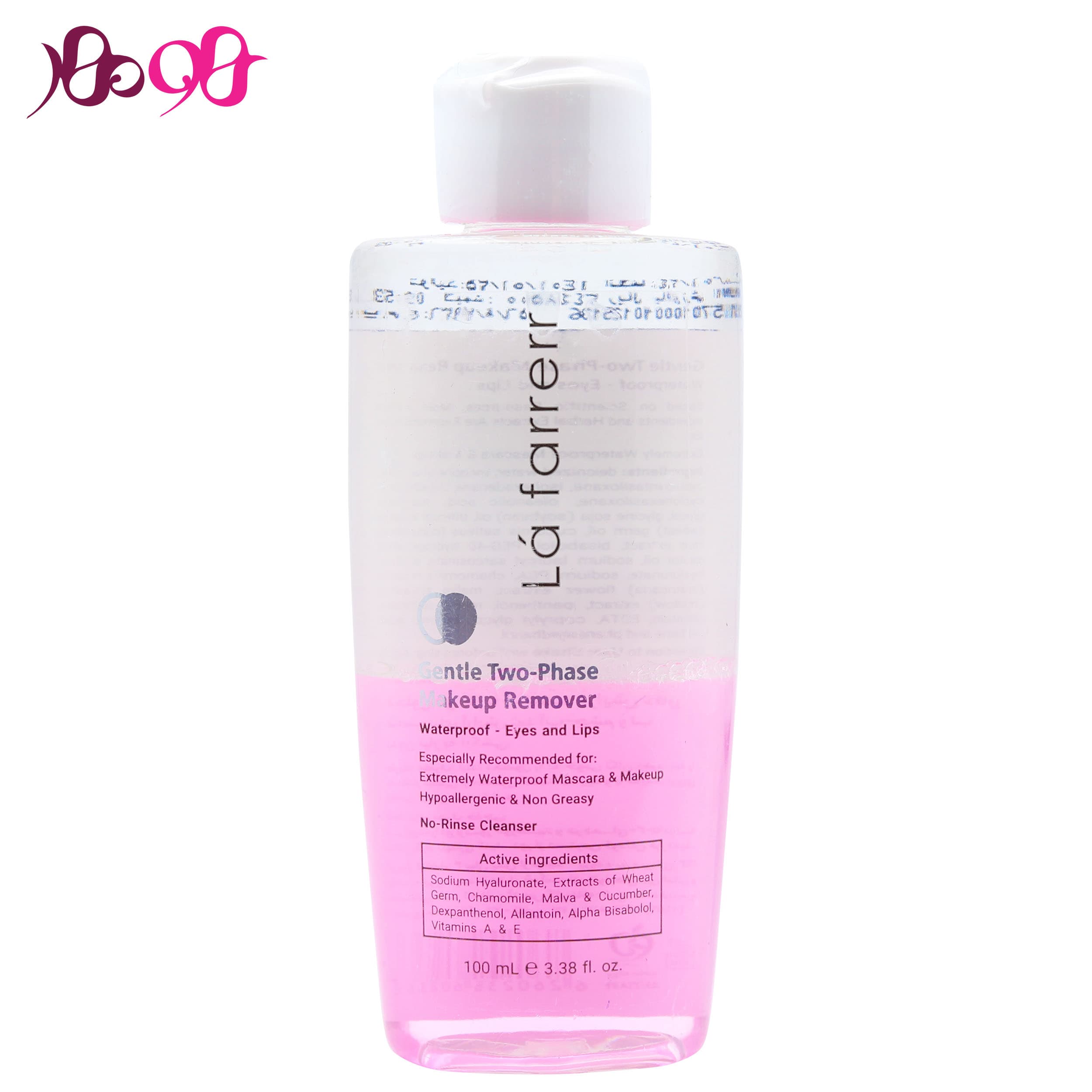 محلول پاک کننده ضد آب دو فاز لافارر مخصوص اطراف چشم و لب 100 میل
