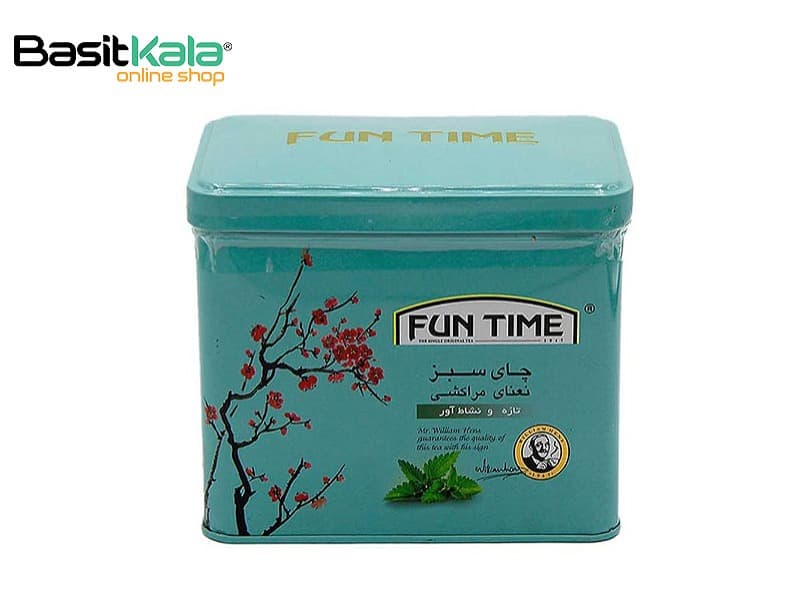 چای سبز نعنای مراکشی جعبه فلزی 200 گرمی فان تایم