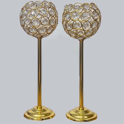 شمعدان نورهام مدل الماسی L مجموعه 2 عددی