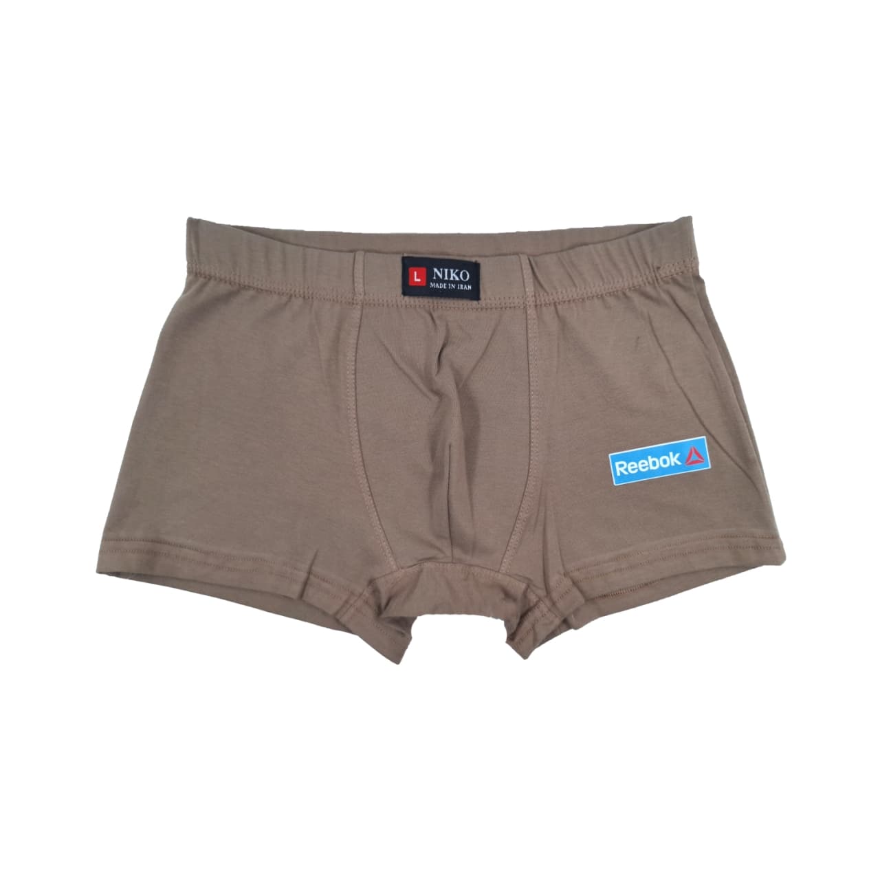 شورت مردانه نیکو نیم پا پنبه لاکرا رنگ نسکافه ای