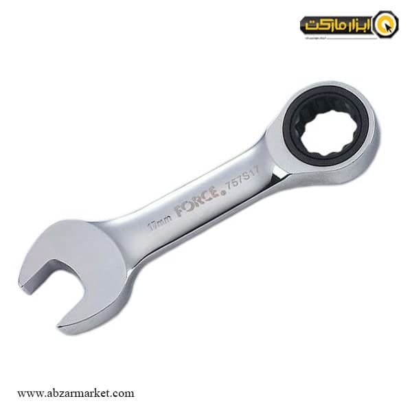 آچار یک سر تخت یک سر رینگ جغجغه فورس کوتاه مدل 757S