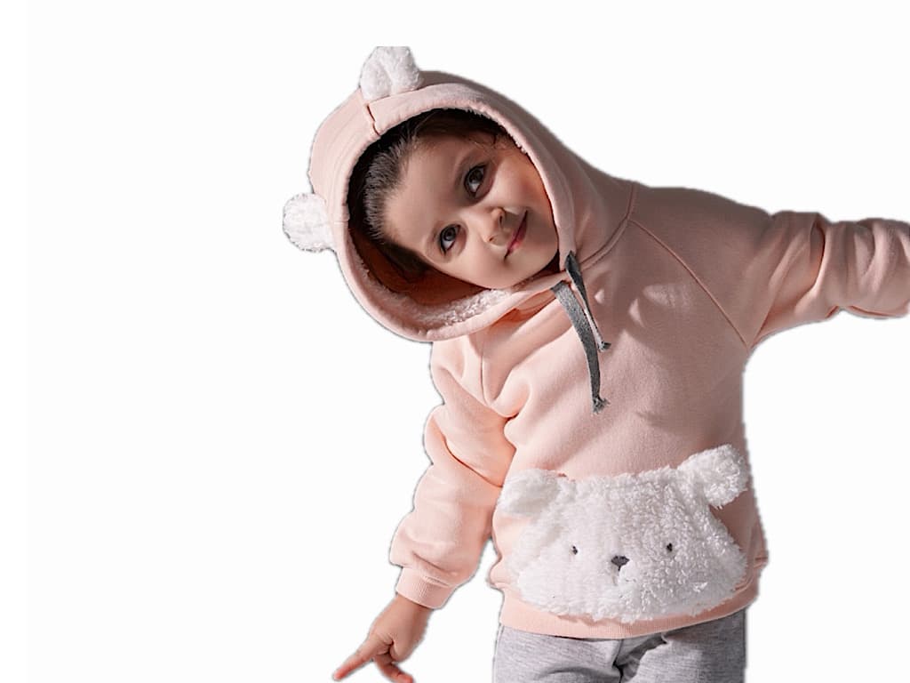 هودی و شلوار توکرکی نوزادی صورتی PAPO