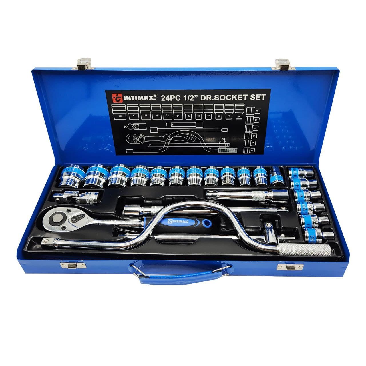 جعبه بکس 24 عددی فولاد وانادیوم اینتی مکس مدل DR.socket 1/2