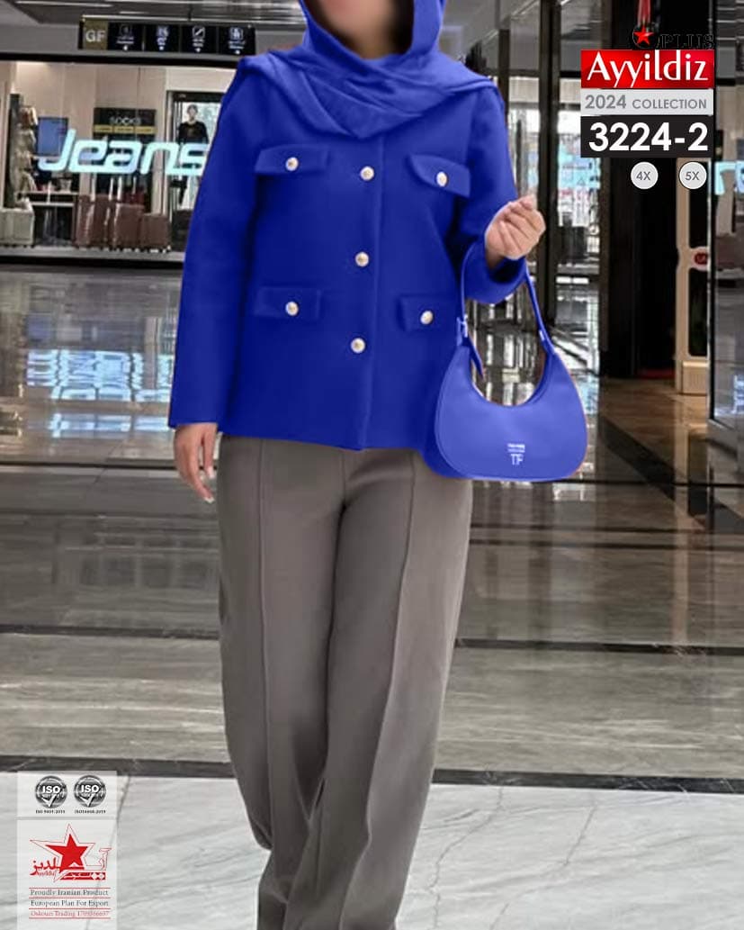 کت اسپرت زنانه سایز بزرگ کد ٣٢٢۴