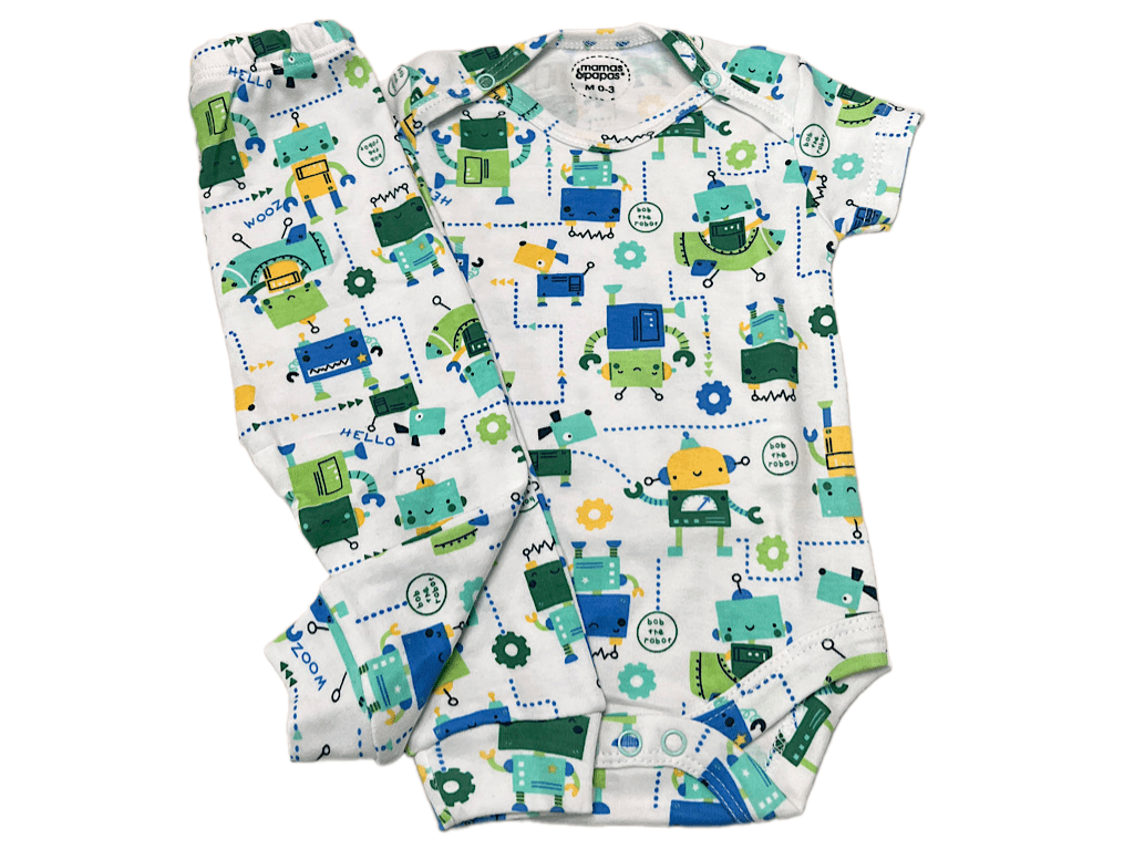 بادی آستین کوتاه و شلوار نوزادی ماماس اند پاپاس Mamas & papas