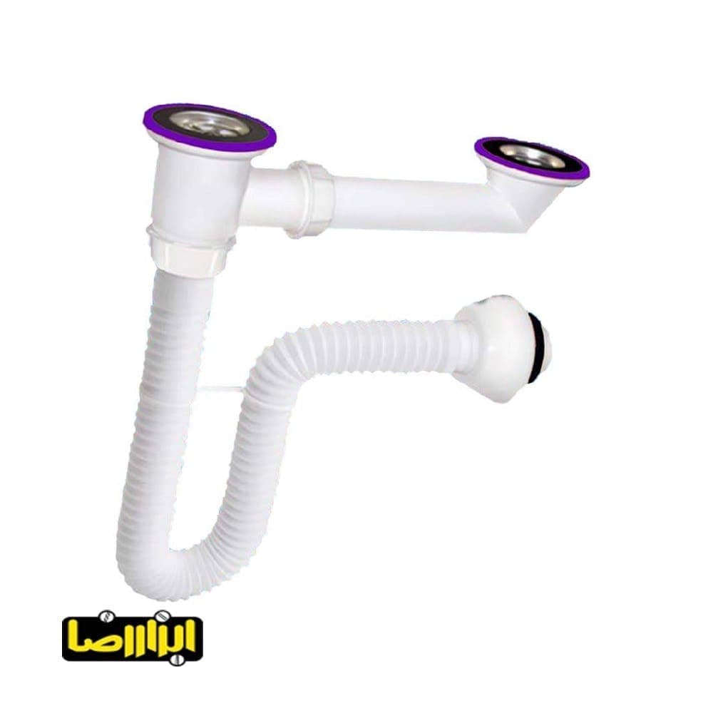 سیفون دو لگن بدون مخزن تک پلاست