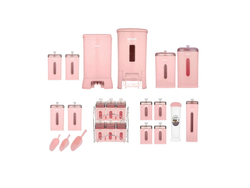 سرویس جهیزیه 21 پارچه لیمون مدل چهارگوش (کد 2010)