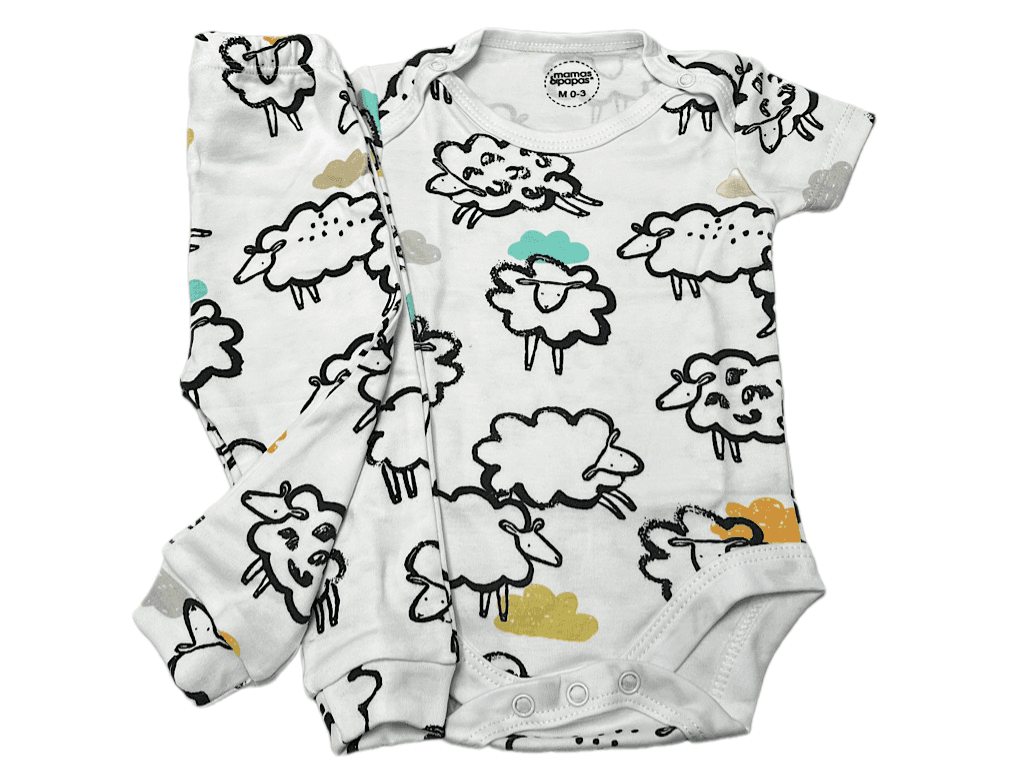 بادی آستین کوتاه و شلوار نوزادی ماماس اند پاپاس Mamas & papas