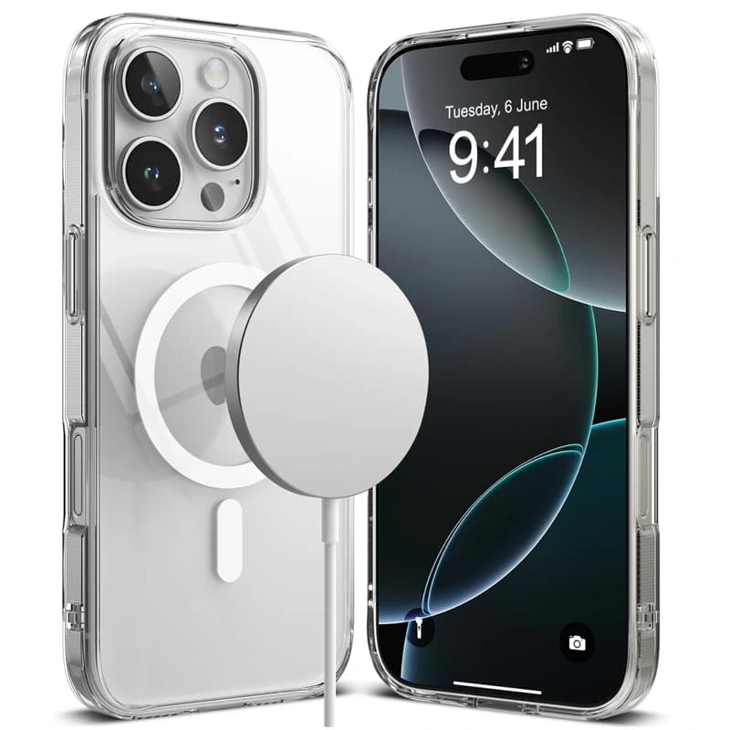 قاب شفاف مگ سیف مناسب برای IPHONE 16 Pro Max (پک اپل استوری)