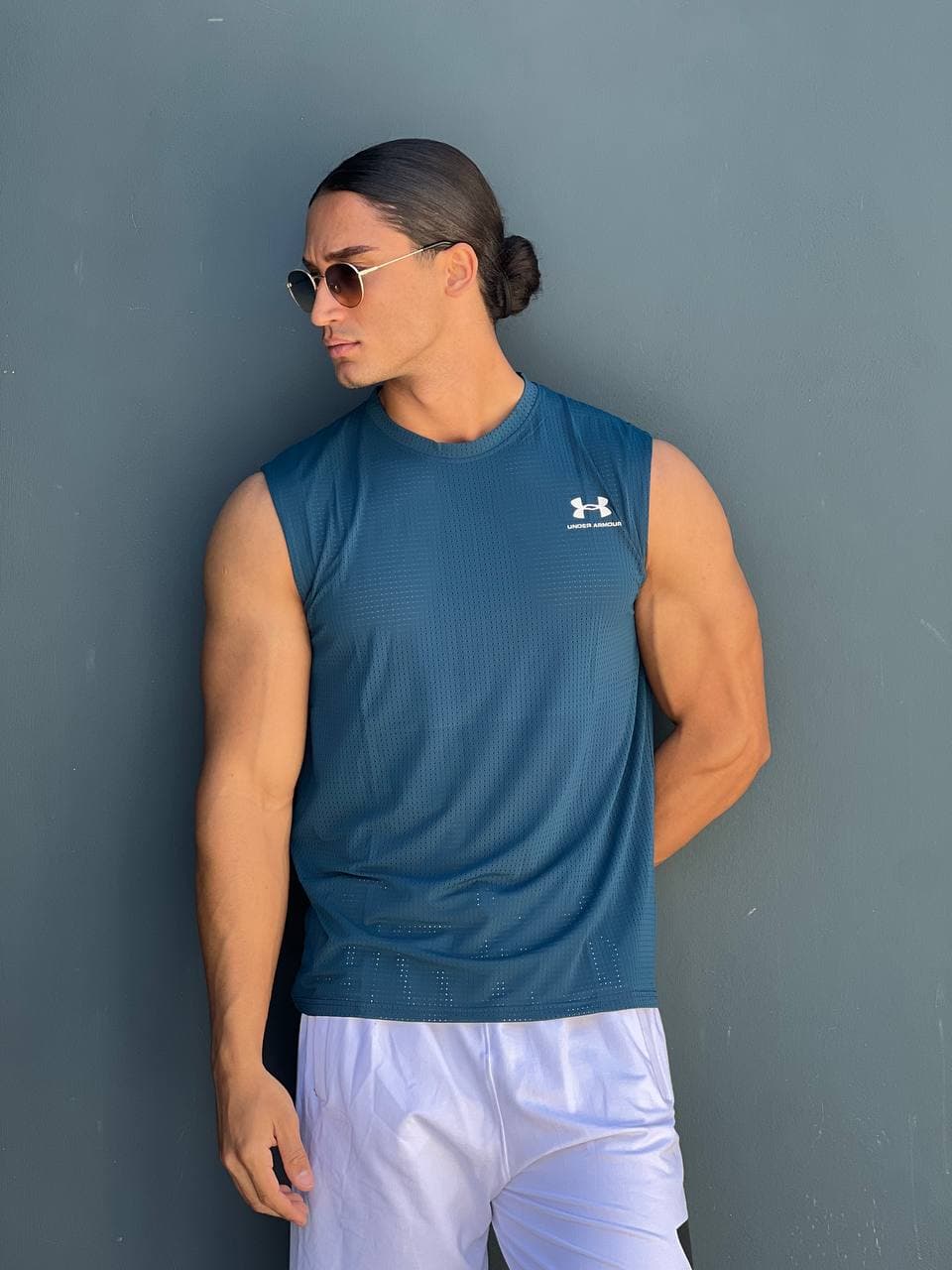 رکابی مردانه ورزشی آندرآرمور فلامنت فول کش سوزنی درشت کد ۵۰۱۴