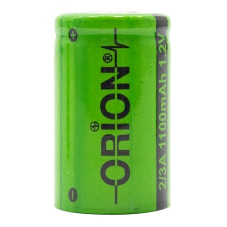 باتری قابل شارژ 1100mAh سرتخت سایز 2/3A مارک ORION