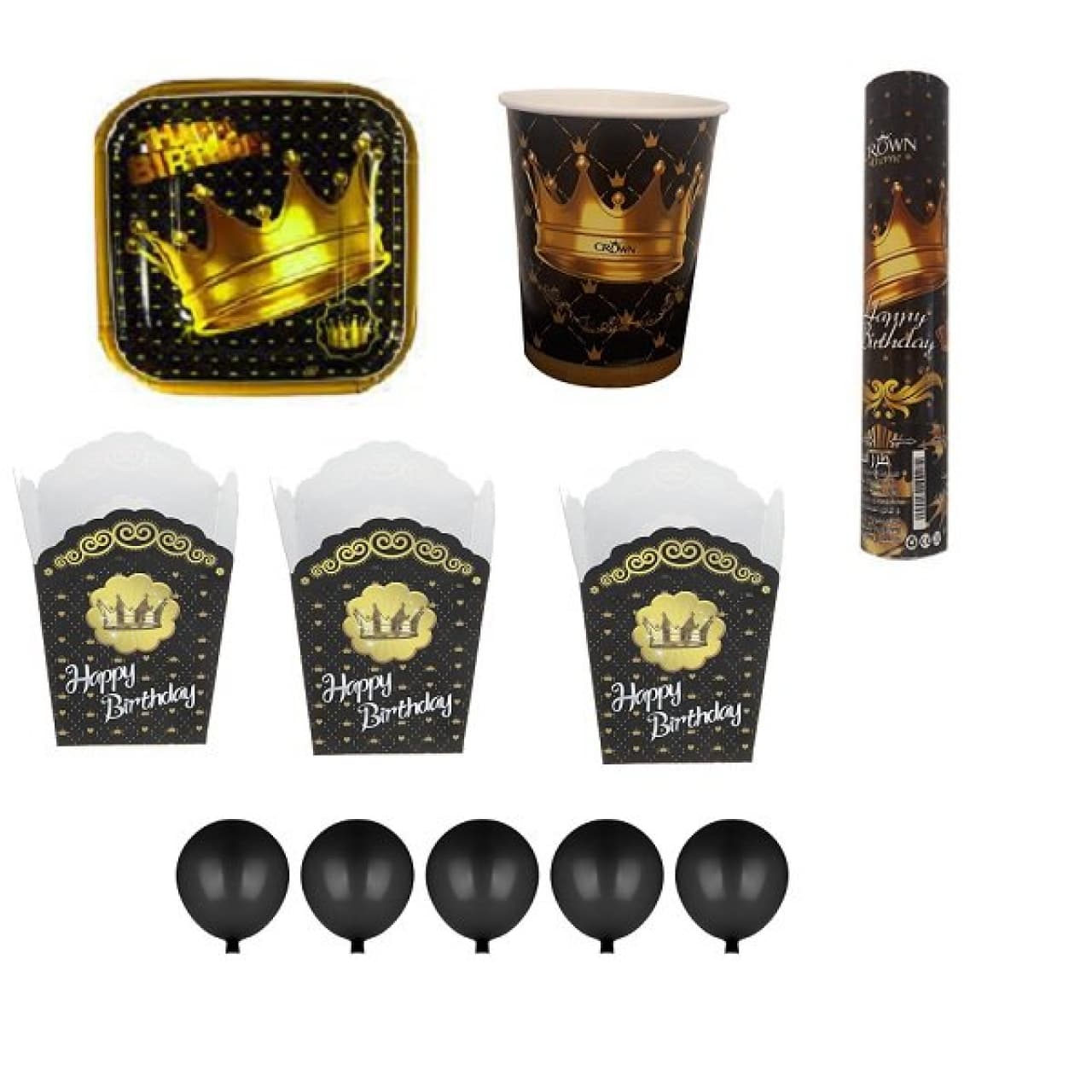 مجموعه 32 عددی تم تولد طرح تاج مدل king