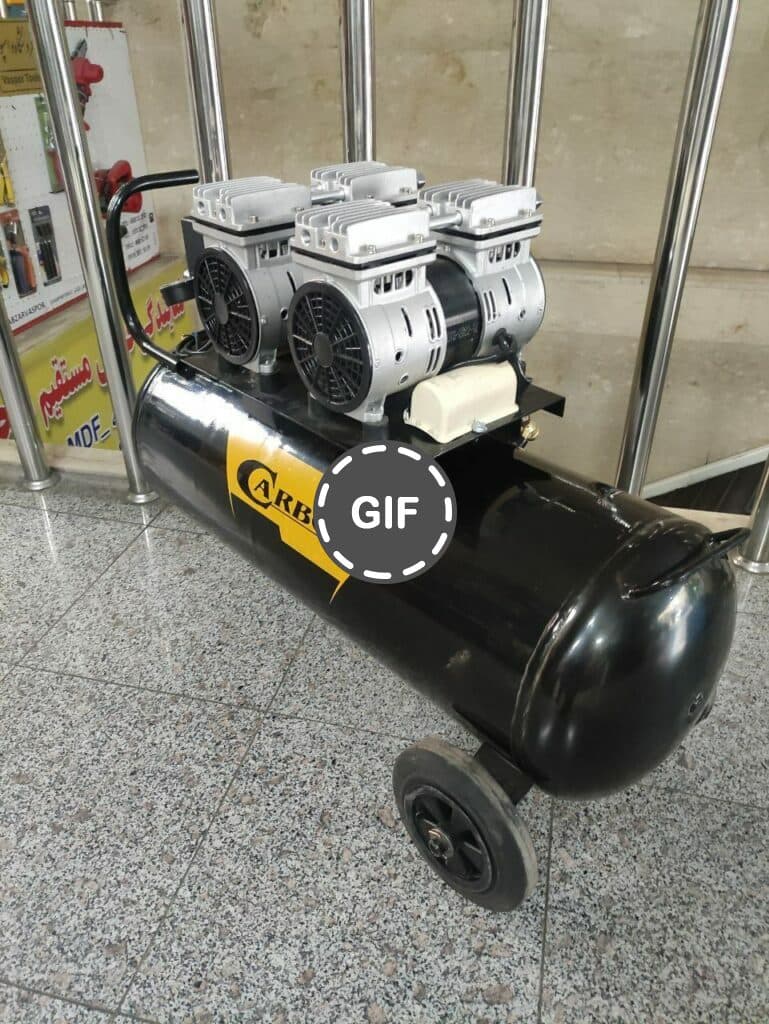 کمپرسور 100 لیتری چهار سیلندر سایلنت کربن مدل 750W