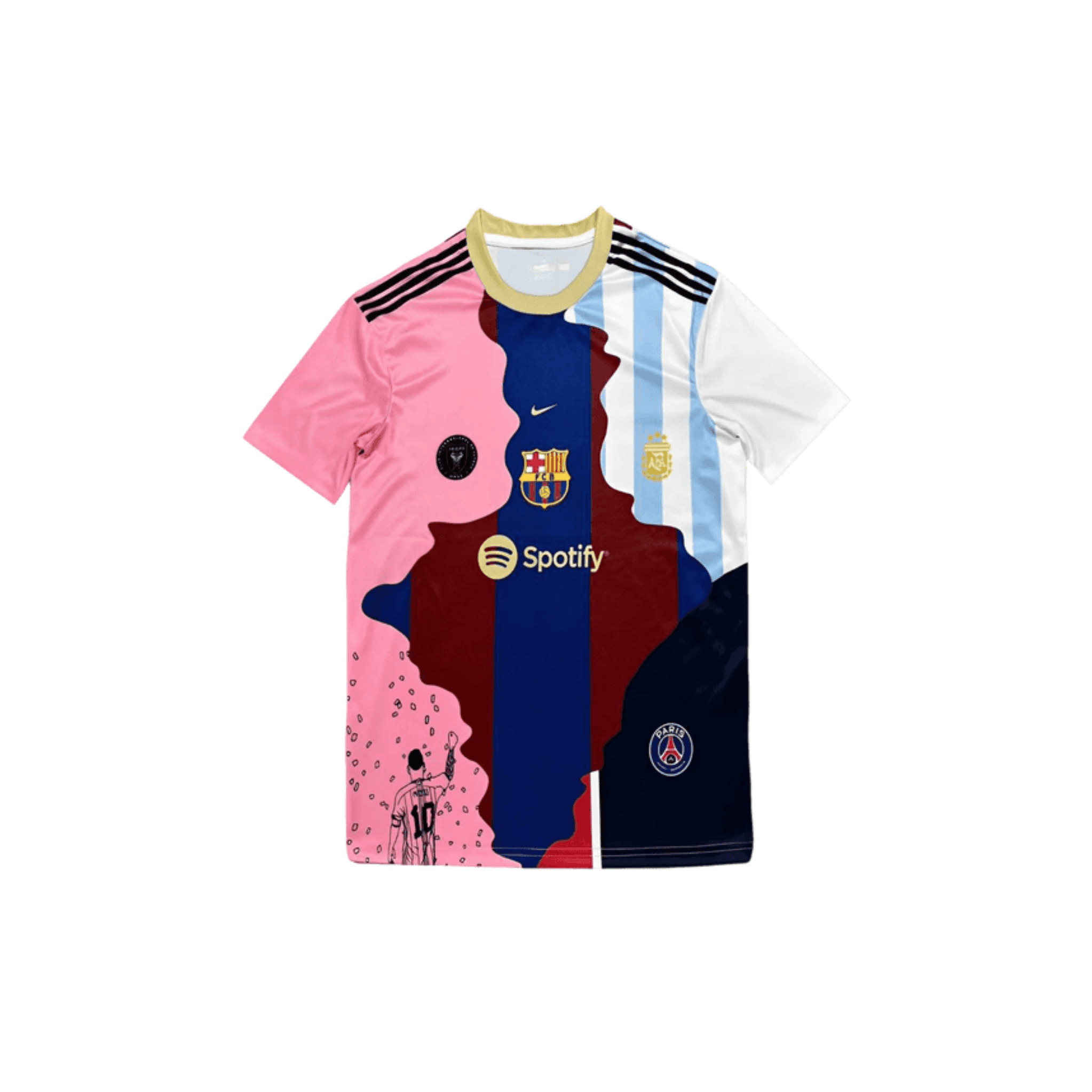 لباس پلیری مخصوص لیونل مسی با اسم و شماره مسی-پیراهن تک