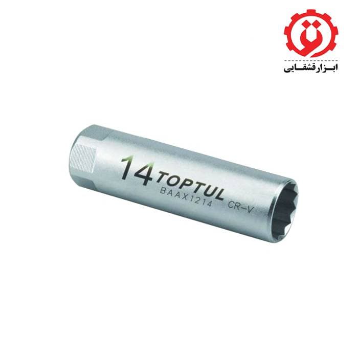 بکس شمع سایز 14 جداره نازک 12پر درایو 3/8 تاپ تول مدل BAAX1214