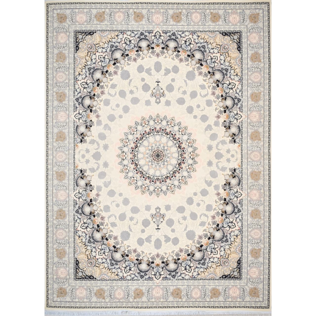 فرش ماشینی طلا کرم آراکو