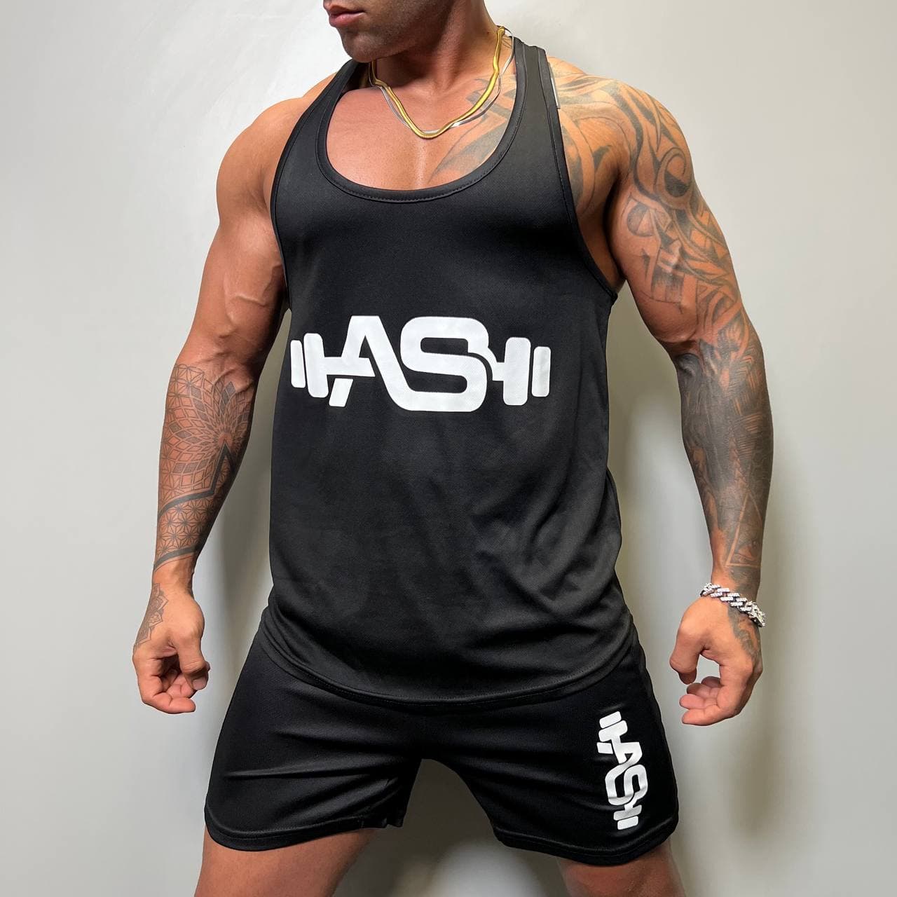 ست رکابی و شلوارک ورزشی مردانه آترین اسپرت سوزنی تنفس دار کد ۲۸۸۷