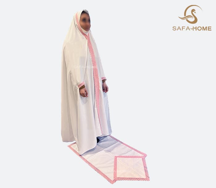 سجاده و چادر نماز کودک مدل حاشیه گیپور