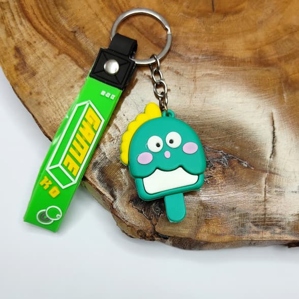 جاکلیدی سیلیکونی وارداتی طرح بستنی عروسکی همراه با بند آویز