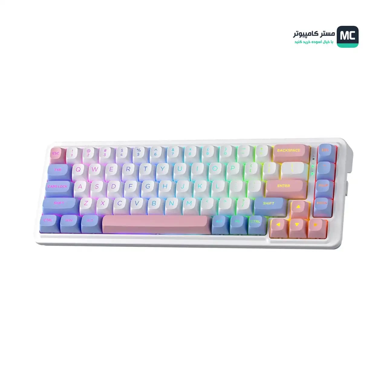 کیبورد Redragon K709 Nova Pro - White Blue Pink