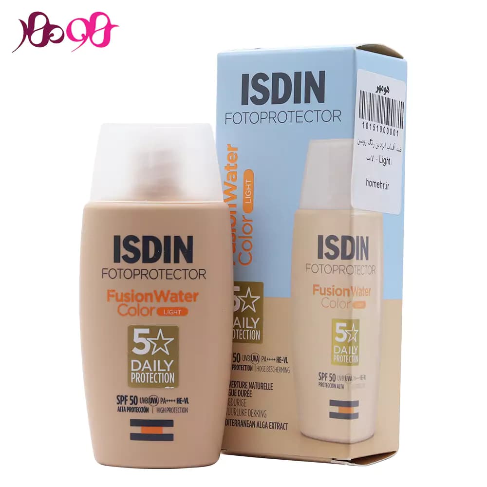 ضد آفتاب رنگ لایت ایزدین فیوژن واتر Color Light حجم 50 میلی لیتر