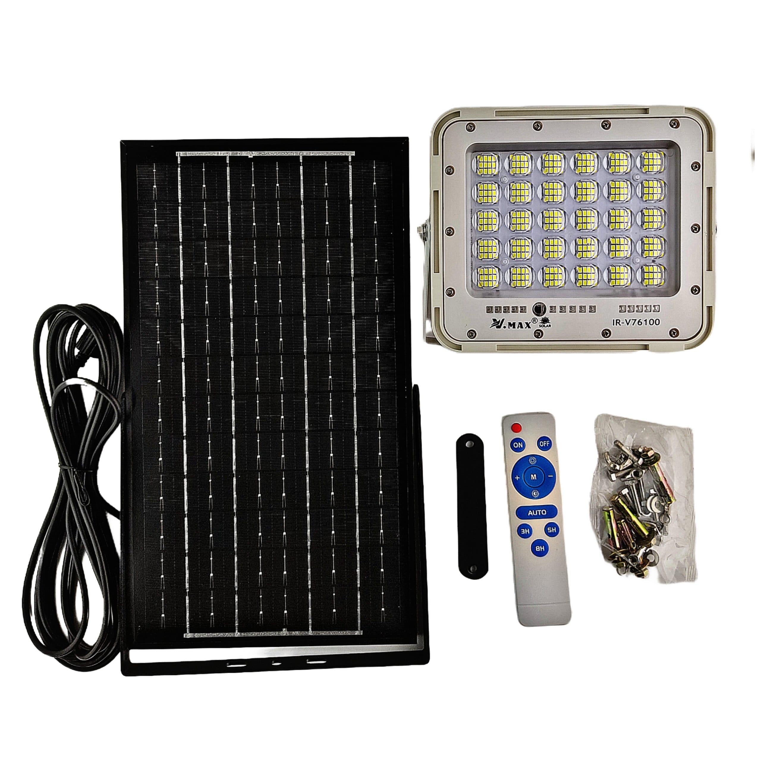 پروژکتور سولار یا خورشیدی 100 وات vx