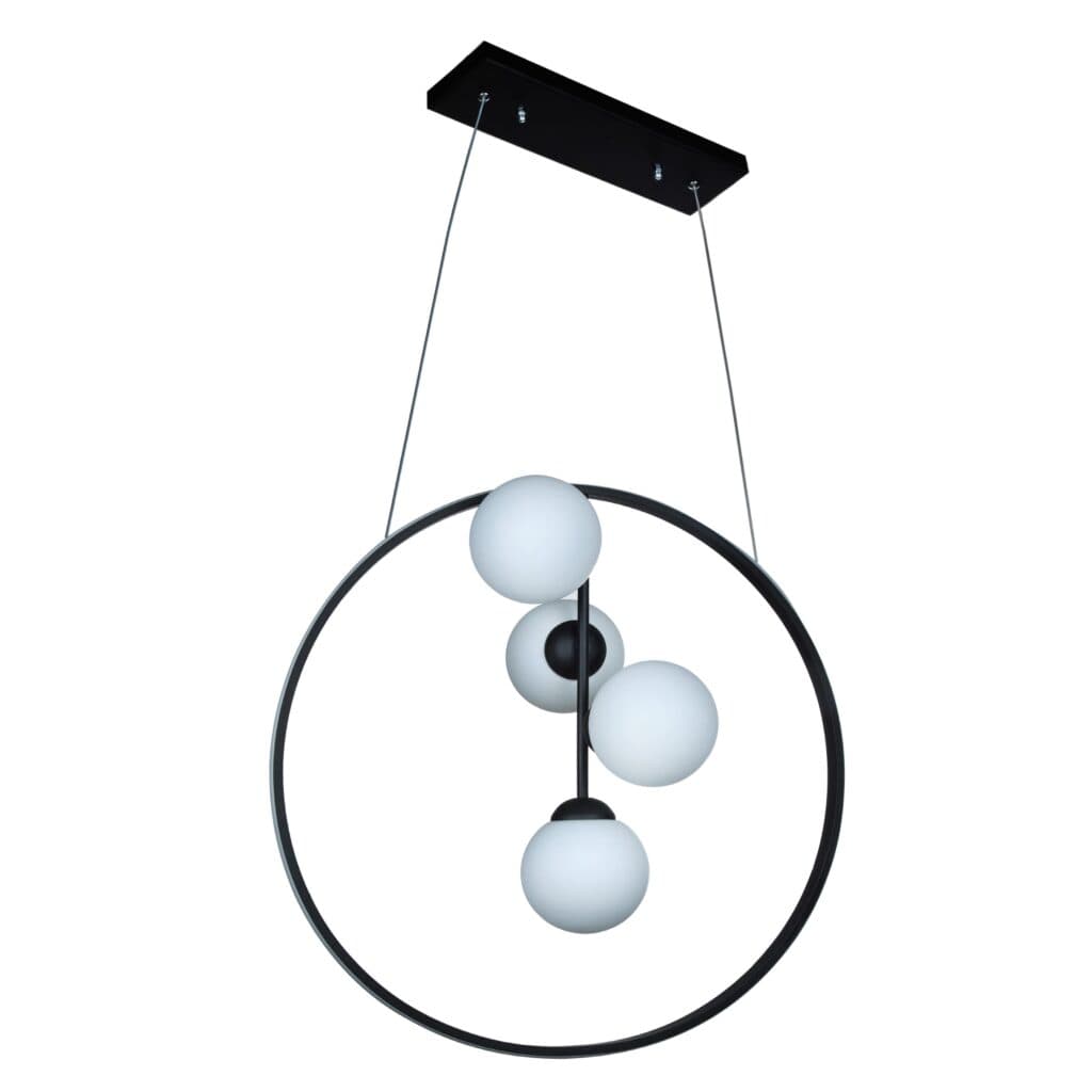 لوستر مدرن 4 شعله چشمه نور کد 1900/4