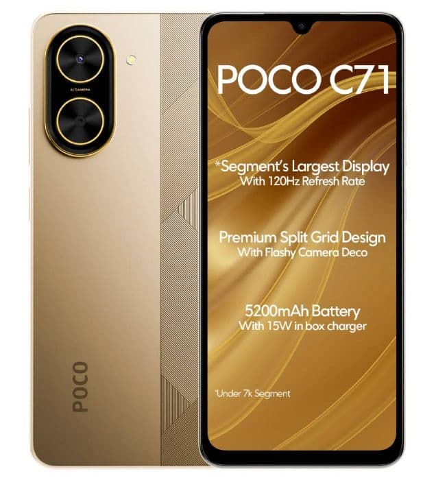 گوشی موبایل شیائومی مدل POCO C71 دو سیم کارت ظرفیت 128 گیگابایت و رم 4 گیگابایت