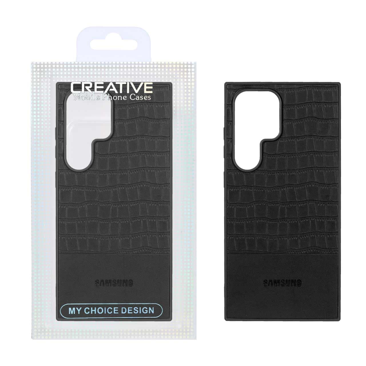 قاب سامسونگ S25 Ultra پشت سخت چرمی کروکودیل