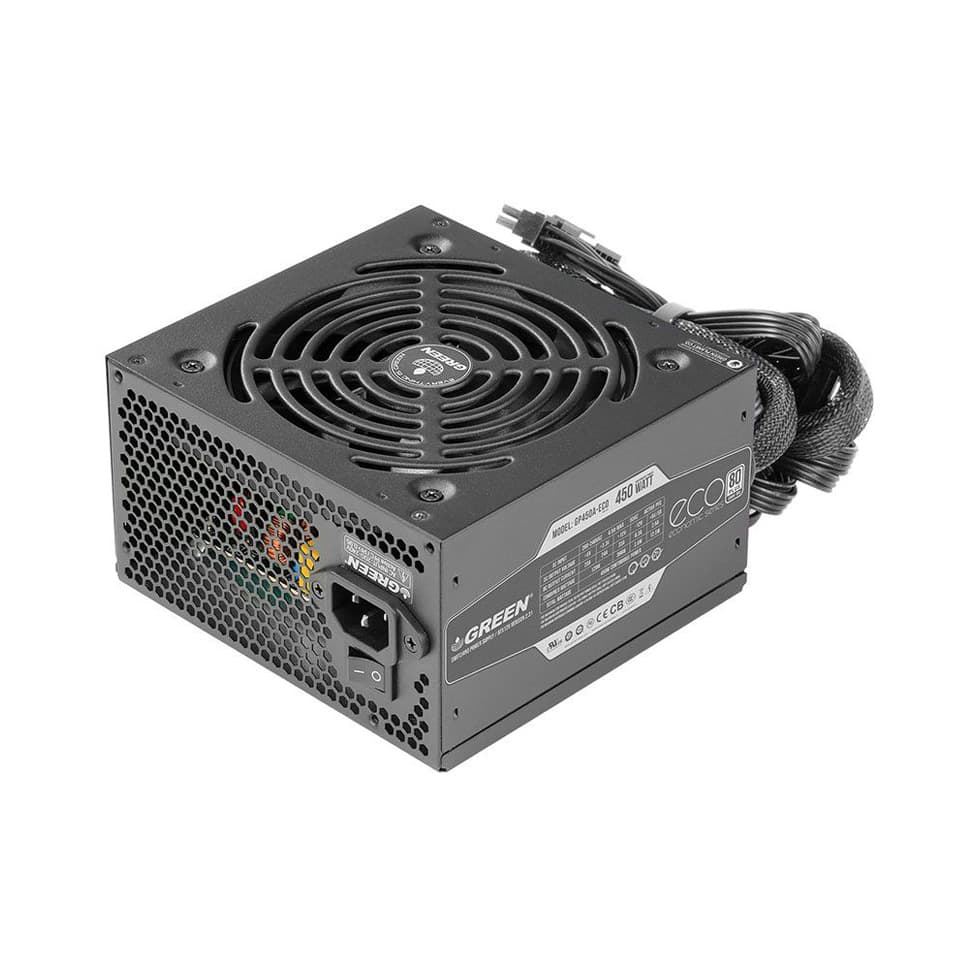 منبع تغذیه کامپیوتر گرین مدل GP450A-ECO Rev3.1