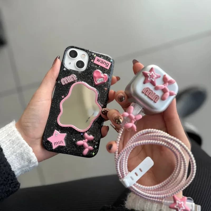 قاب گوشی آیفون min min آیینه ای - کد (۶۴۵۶۵)