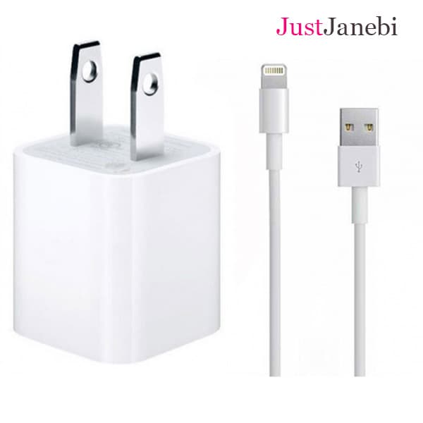شارژر آیفون Apple iPhone Charger X مدل دو پین همراه با کابل