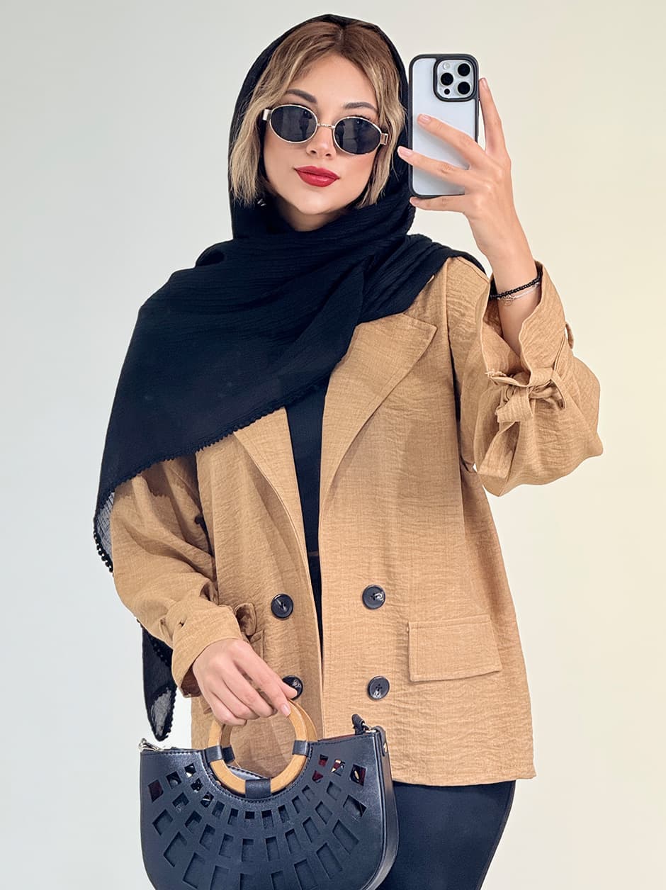 مانتو آستین بندی کد 19032