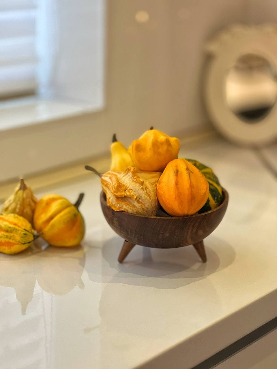 کاسه پایه دار چوبی کد 601019