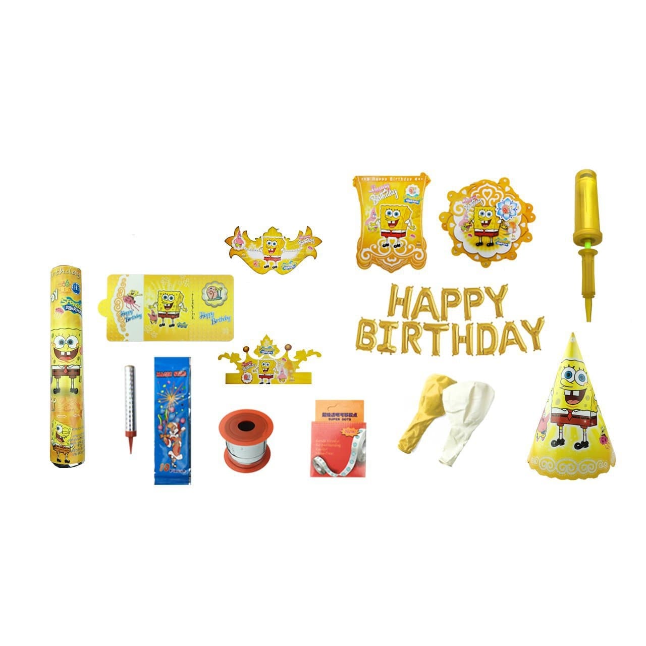 پک جشن تولد تم باب اسفنجی کد 01