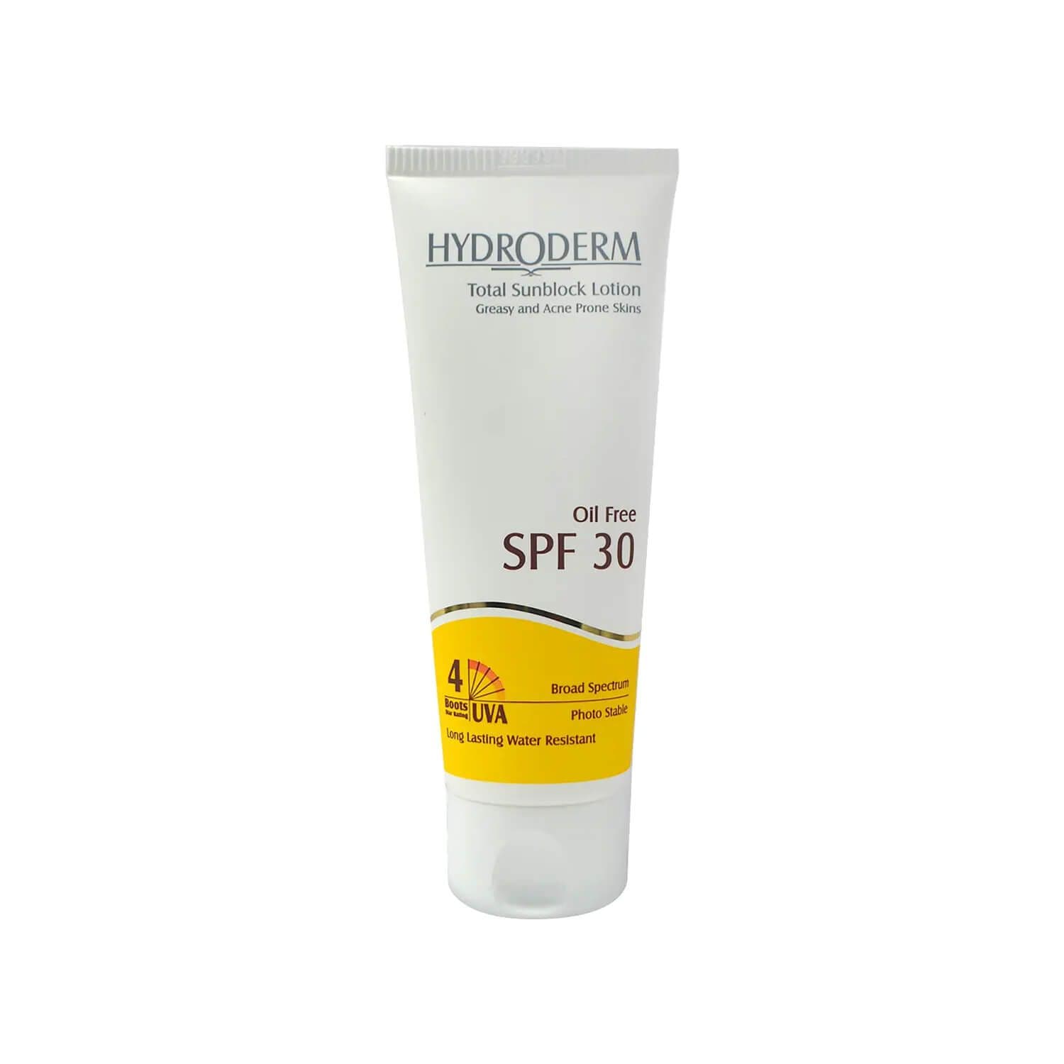 لوسیون ضد آفتاب فاقد چربی هیدرودرم مدل Greasy & Acne Prone Skins SPF30 حجم 75 میلی لیتر - بی رنگ