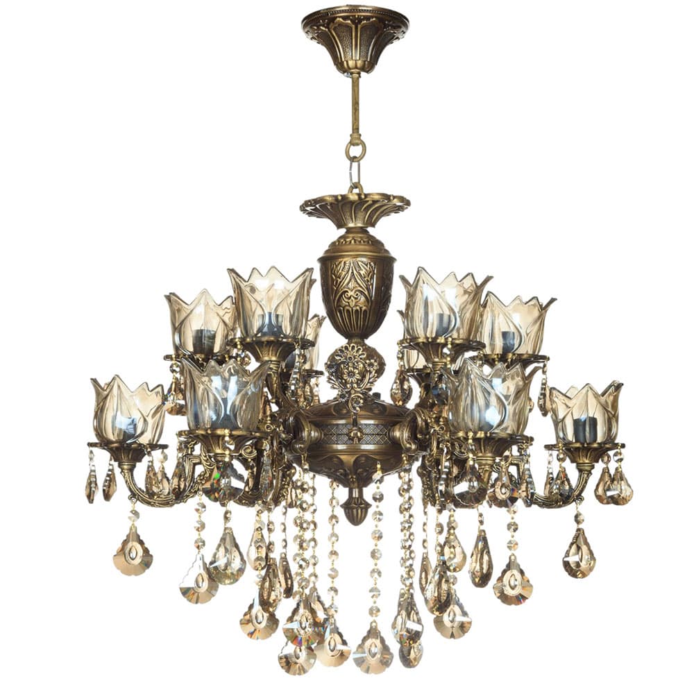 لوستر 12 شعله چشمه نور کد S3515/6A آنتیک